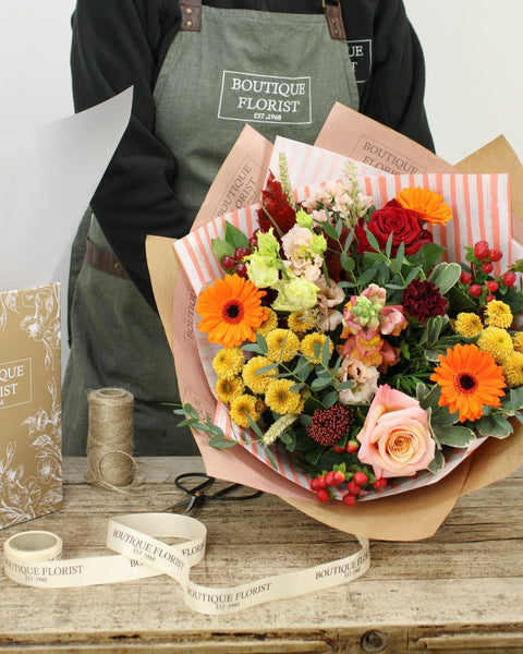 Florists Choice Box Bouquet - Autumn - Boutique Florist - UK Flower Delivery