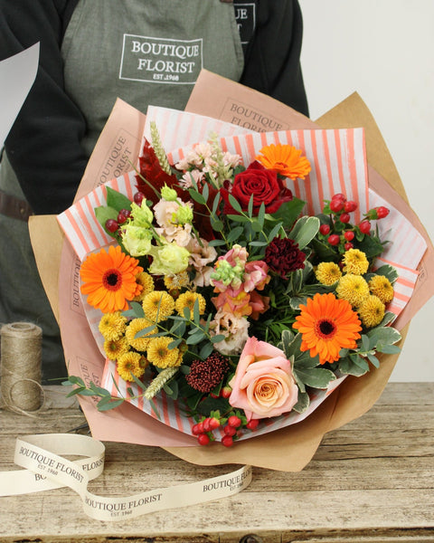 Florists Choice Box Bouquet - Autumn - Boutique Florist - UK Flower Delivery