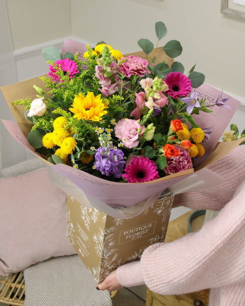 The 'Summer Brights' Box Bouquet - Boutique Florist - UK Flower Delivery