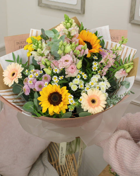 The 'Sunflower Delight' Box Bouquet - Boutique Florist - UK Flower Delivery