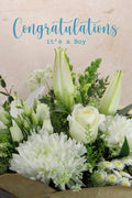 Baby Boy Card - Boutique Florist - UK Flower Delivery
