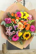 Florists Choice Box Bouquet - Brights - Boutique Florist - UK Flower Delivery