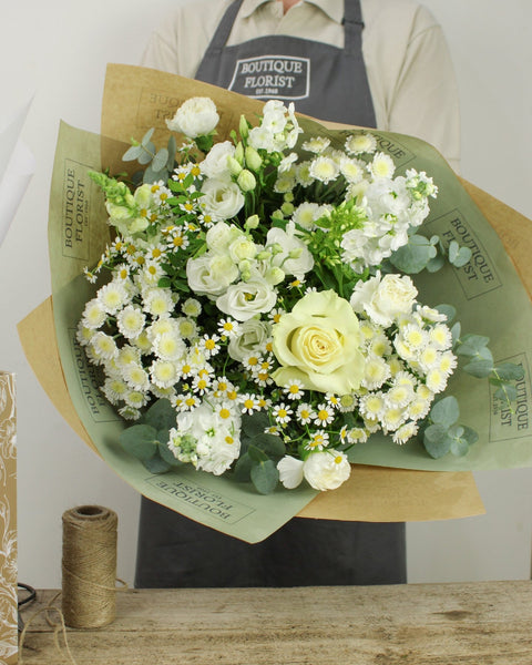 Florists Choice Box Bouquet - Neutrals - Boutique Florist - UK Flower Delivery