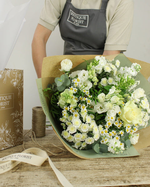 Florists Choice Box Bouquet - Neutrals - Boutique Florist - UK Flower Delivery