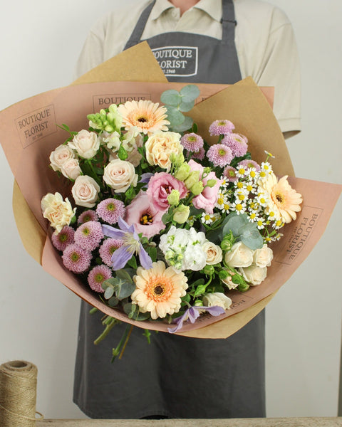Florists Choice Box Bouquet - Pastels - Boutique Florist - UK Flower Delivery