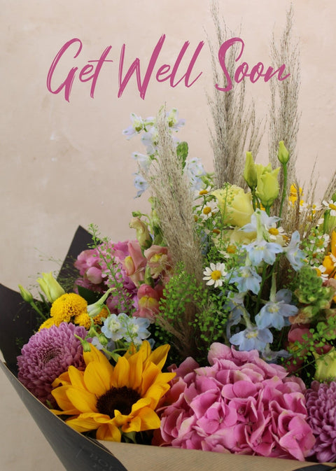 Get well soon Card - Boutique Florist - UK Flower Delivery