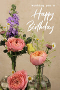 Happy Birthday Trio Card - Boutique Florist - UK Flower Delivery