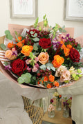 The 'Dreamy Autumn Rose' Box Bouquet - Boutique Florist - UK Flower Delivery