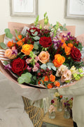 The 'Dreamy Autumn Rose' Box Bouquet - Boutique Florist - UK Flower Delivery
