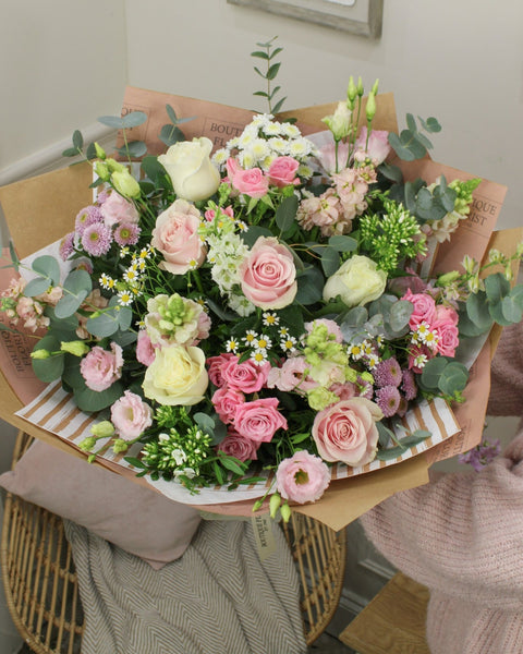 The 'Dreamy Summer Rose' Box Bouquet - Boutique Florist - UK Flower Delivery