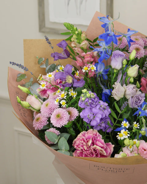 The 'Lavender Meadow' Box Bouquet - Boutique Florist - UK Flower Delivery