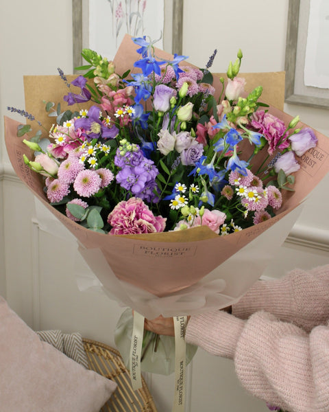 The 'Lavender Meadow' Box Bouquet - Boutique Florist - UK Flower Delivery