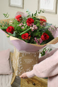 The 'Luxury Six' Red Rose Box Bouquet - Boutique Florist - UK Flower Delivery