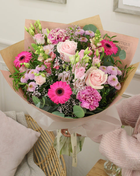 The 'Overtly Pink' Box Bouquet - Boutique Florist - UK Flower Delivery
