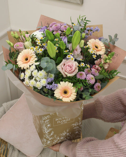 The 'Pastel' Box Bouquet - Boutique Florist - UK Flower Delivery