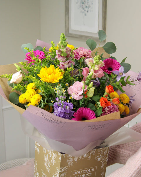 The 'Summer Brights' Box Bouquet - Boutique Florist - UK Flower Delivery