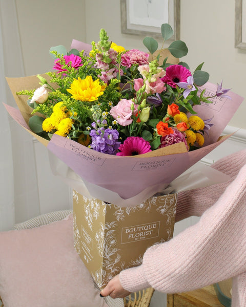 The 'Summer Brights' Box Bouquet - Boutique Florist - UK Flower Delivery