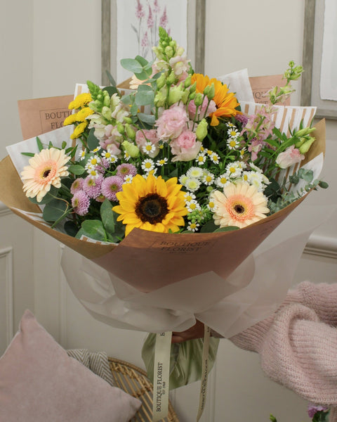 The 'Sunflower Delight' Box Bouquet - Boutique Florist - UK Flower Delivery