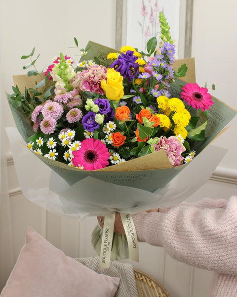 The 'Vibrant' Box Bouquet - Boutique Florist - UK Flower Delivery