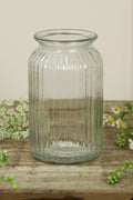 Vintage Ribbed Glass Vase - Boutique Florist - UK Flower Delivery